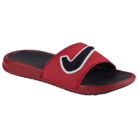 Nike Benassi JDI Sandals for Men, Size 7 - Gym Red/Obsidian White - Picture 1 of 1